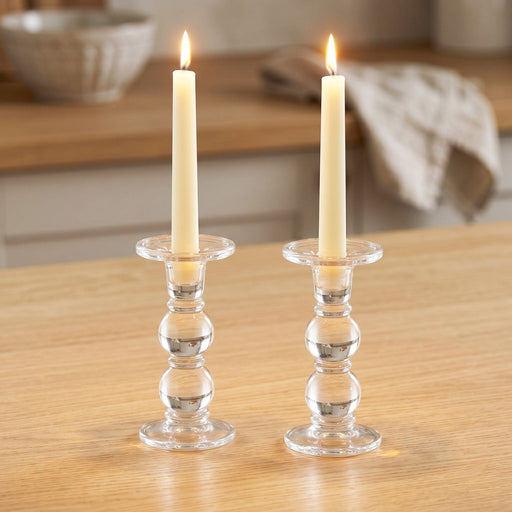 Moda Moda Glass Candle Holders - Set of 2