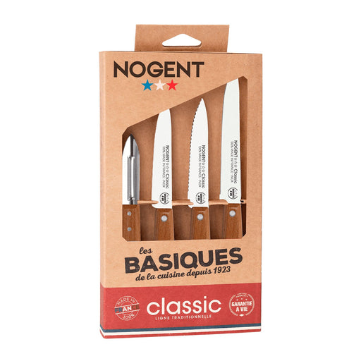Nogent Classic Kitchen Essential Set - 4 Piece knife set Nogent Cherrywood  