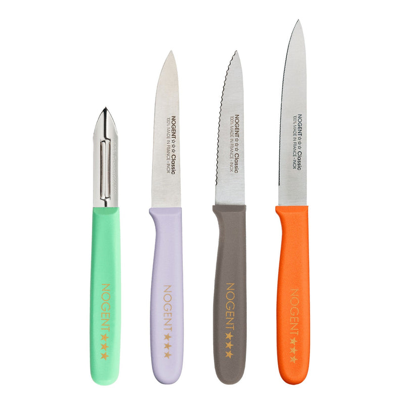 Nogent Nogent Kitchen Essential Polypropylene Knife Set - 4 Piece Pastels  