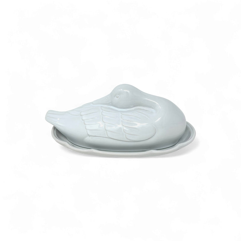 Noritake Noritake Centennial White Duck Covered Butter Dish