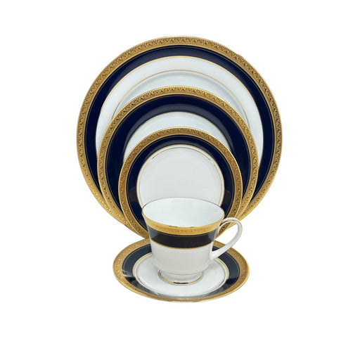 Noritake Noritake Crestwood Cobalt Gold - 5 Piece Place Setting