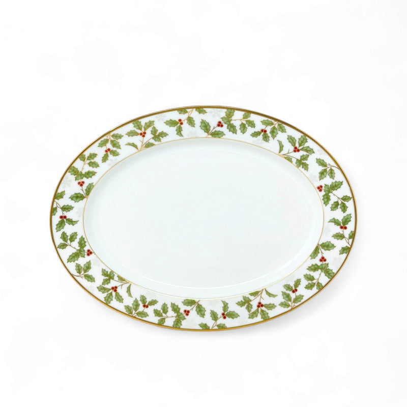Noritake Noritake Holly & Berry Gold Oval Platter