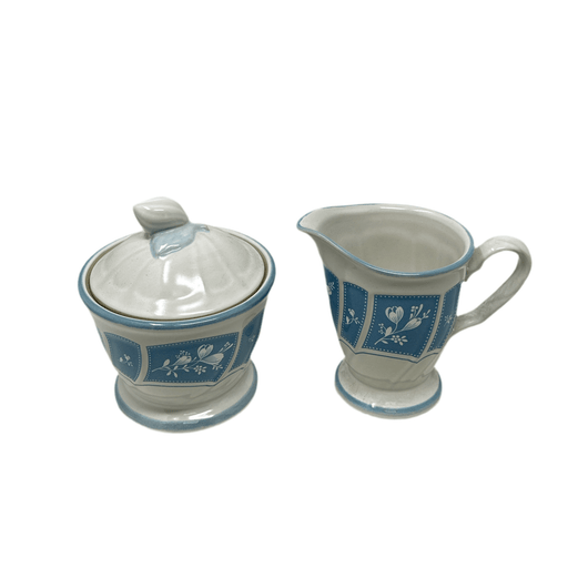 Noritake Noritake Victory Blue Cream & Sugar Set