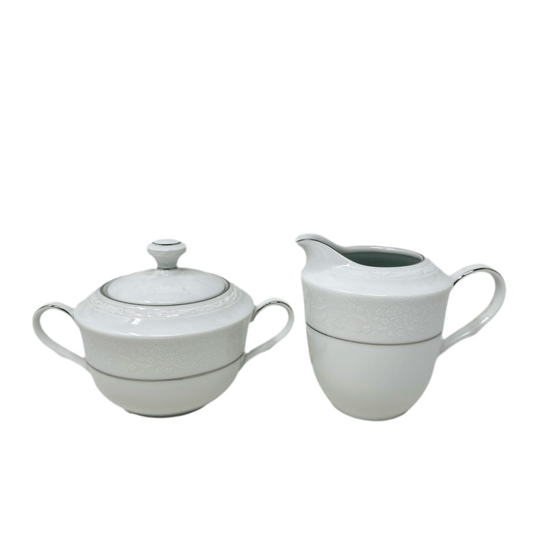 Noritake Noritake Whitecliff Platinum Sugar and Cream Set