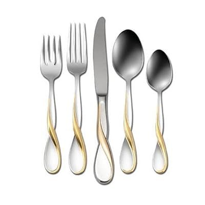 Oneida Oneida Stainless Golden Aquarius Flatware 5 Piece Place Setting