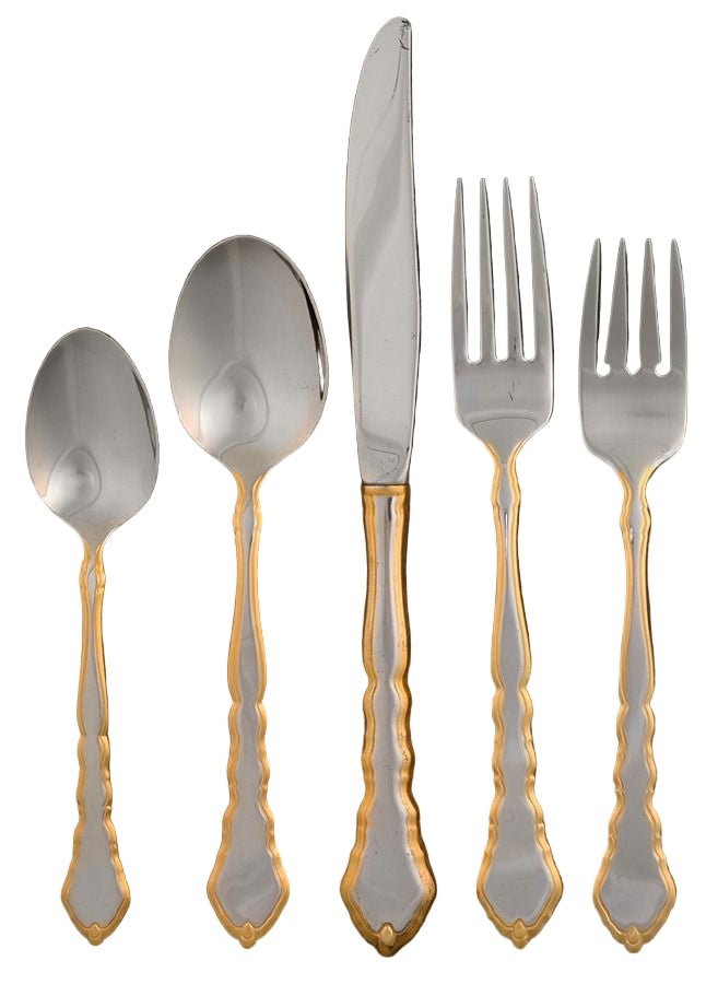 Oneida Oneida Stainless Golden Royal Chippendale 5 Piece setting