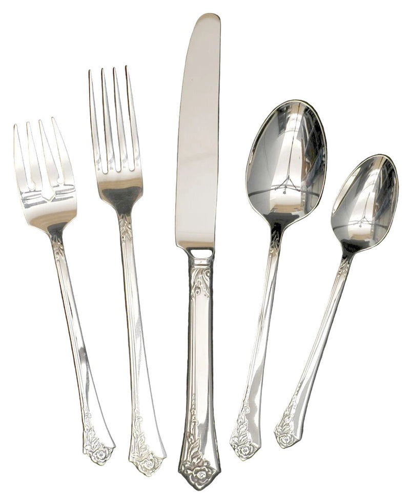 Oneida Oneida Sterling Silver Damask Rose Flatware 5 Piece Place Setting