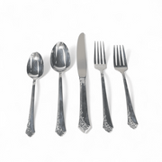Oneida Oneida Sterling Silver Damask Rose Flatware 5 Piece Place Setting