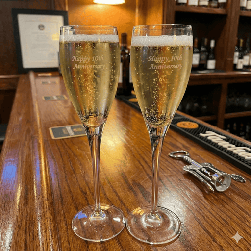 Persona Persona Happy 10th Anniversary Champagne Flutes - Set of 2