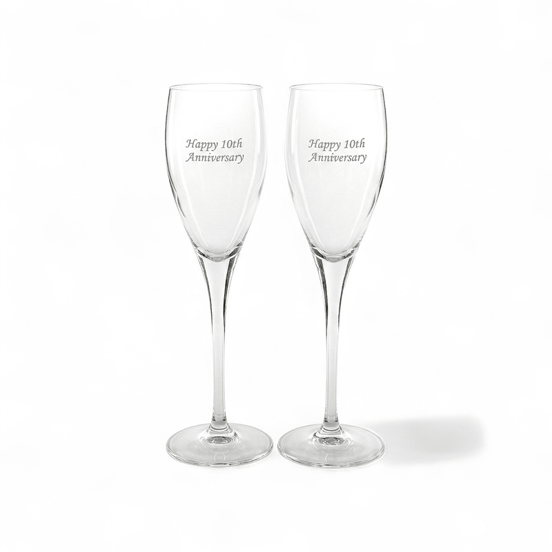 Persona Persona Happy 10th Anniversary Champagne Flutes - Set of 2