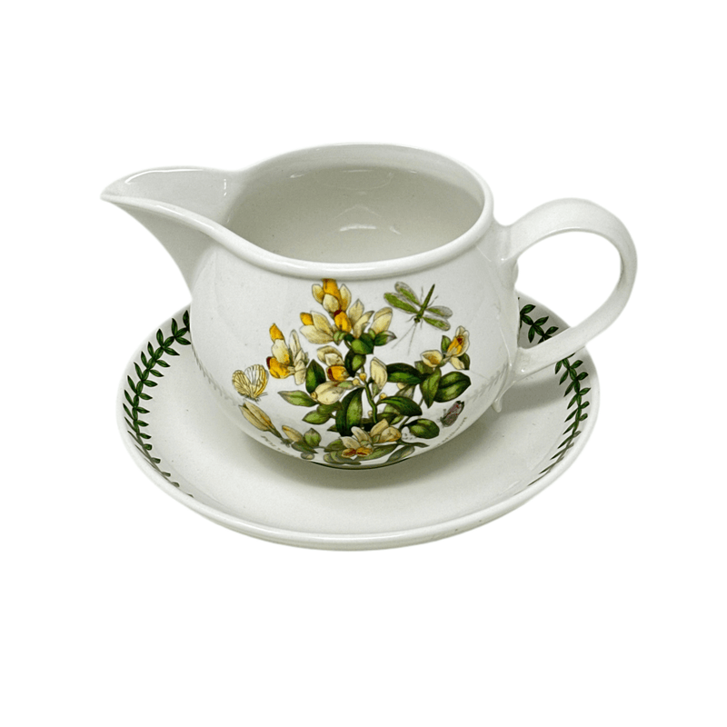 Portmeirion Portmeirion Botanic Garden Polygala Chamaebuxus Gravy Boat and Stand