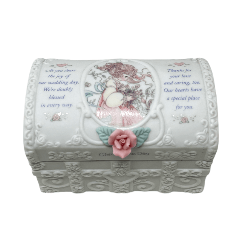 Precious Moments Precious Moments Pink Rose Cherish The Day Trinket Box