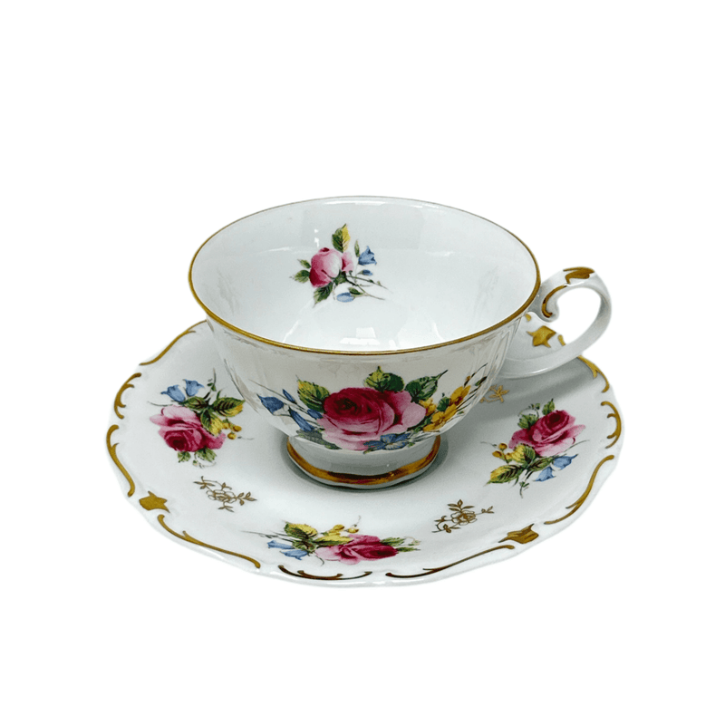 Reichenbach Reichenbach Vintage Pink Rose Cup & Saucer Set