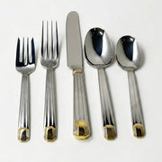 Retroneu Retroneu Gold Ile De France Flatware - 5 Piece Place Setting