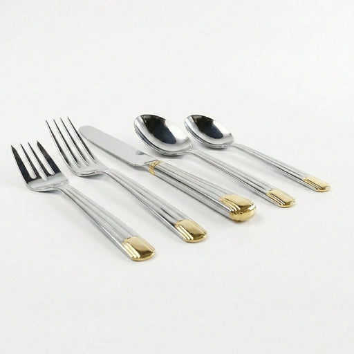 Retroneu Retroneu Gold Ile De France Flatware - 5 Piece Place Setting