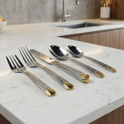 Retroneu Retroneu Gold Ile De France Flatware - 5 Piece Place Setting