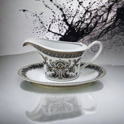 Rosenthal VERSACE MARQUETERIE Gravy Boat and Stand   