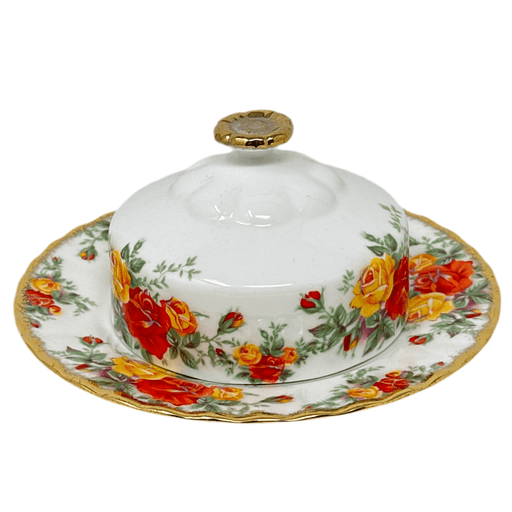 Royal Albert Royal Albert Pacific Rose Covered Butter Dish