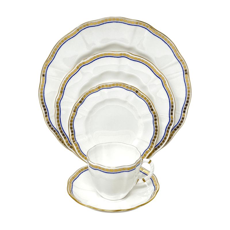 Royal Crown Royal Crown Derby Carlton Blue - 5 Piece Place Setting