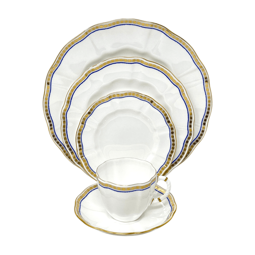 Royal Crown Royal Crown Derby Carlton Blue - 5 Piece Place Setting