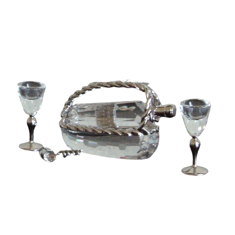 Swarovski SWAROVSKI CRYSTAL MEMORIES Rhodium WINE SET 5 PIECE   