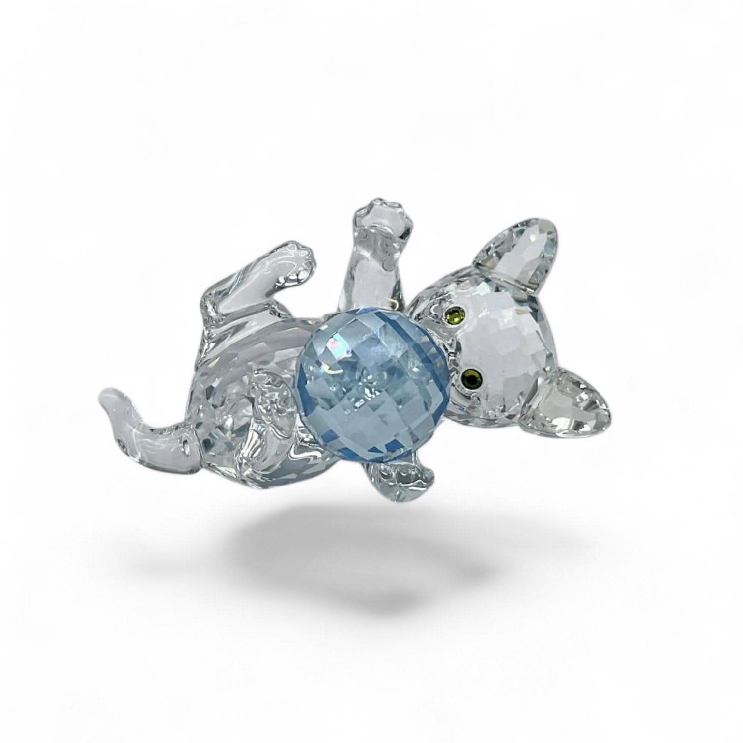 スワロフスキー Swarovski 猫 Kitten - SWAROVSKI KITTEN LYING with blue ball of wool - Kitchen Smart
