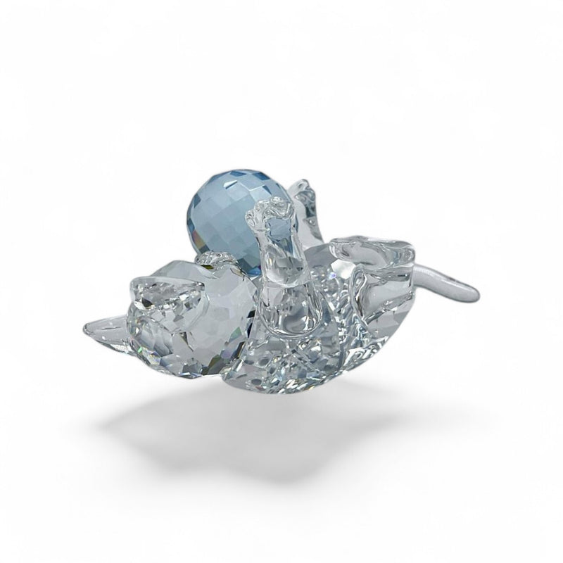 Swarovski SWAROVSKI Crystal KITTEN LYING with blue ball of wool   