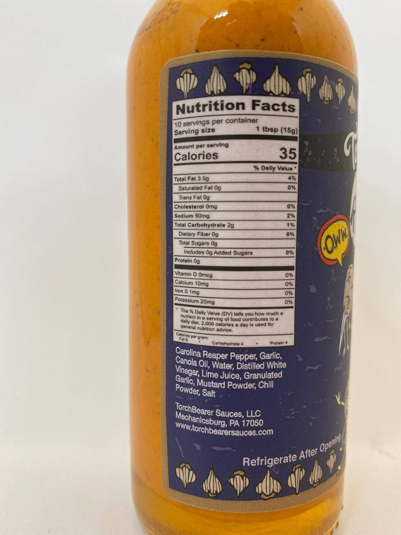 TorchBearer Sauces Torchbearer Garlic Reaper Hot Sauce - From Season 8 of Hot Ones