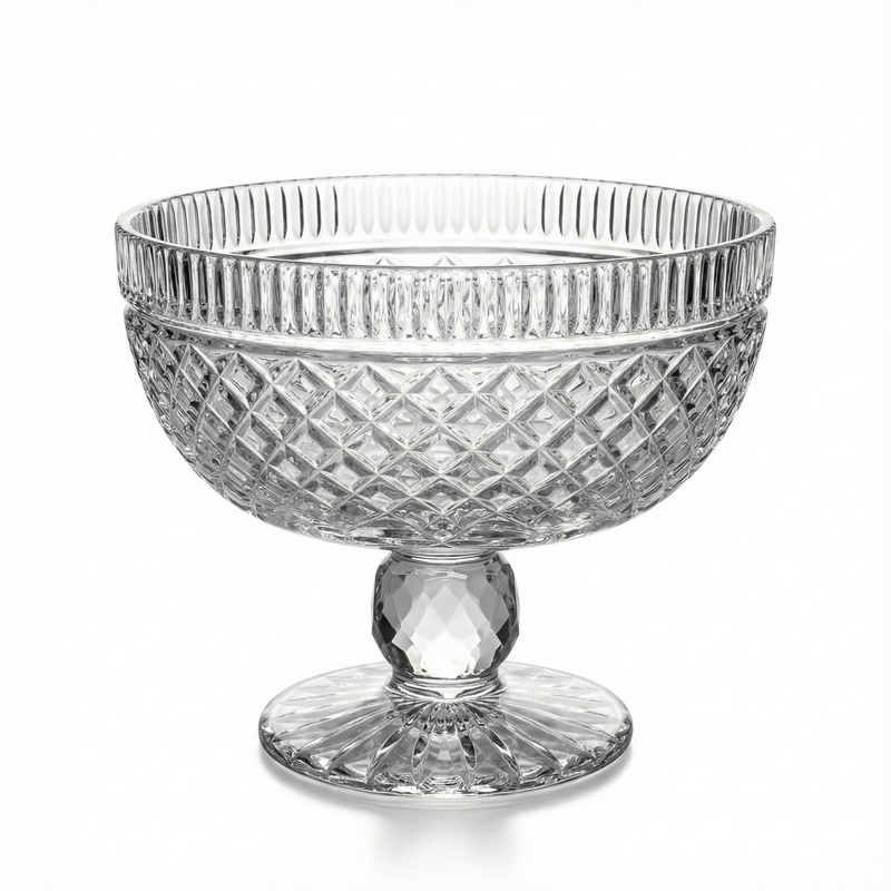 Tyrone Crystal_Tyrone Large Cut Irish Crystal Fruit Bowl_