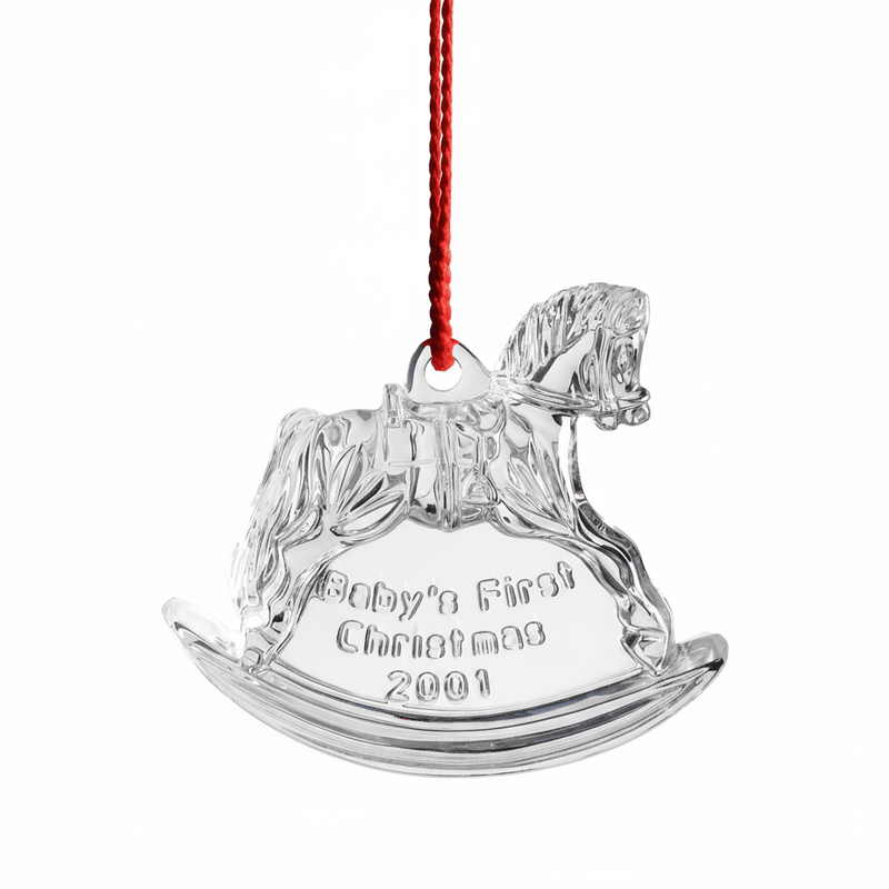 Waterford Waterford Crystal Baby's First Christmas 2001 Ornament