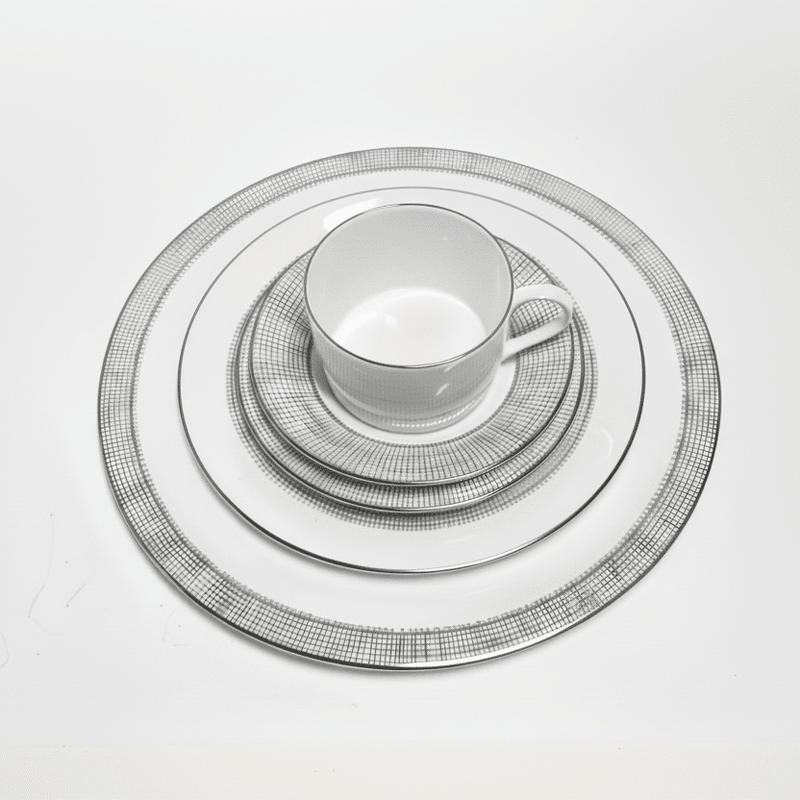 Wedgwood Wedgwood Vera Wang Gilded Weave Platinum - 5 Piece Place Setting