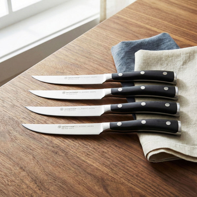 Wusthof Wusthof Classic Ikon Black Steak Knife Set - 4 Piece