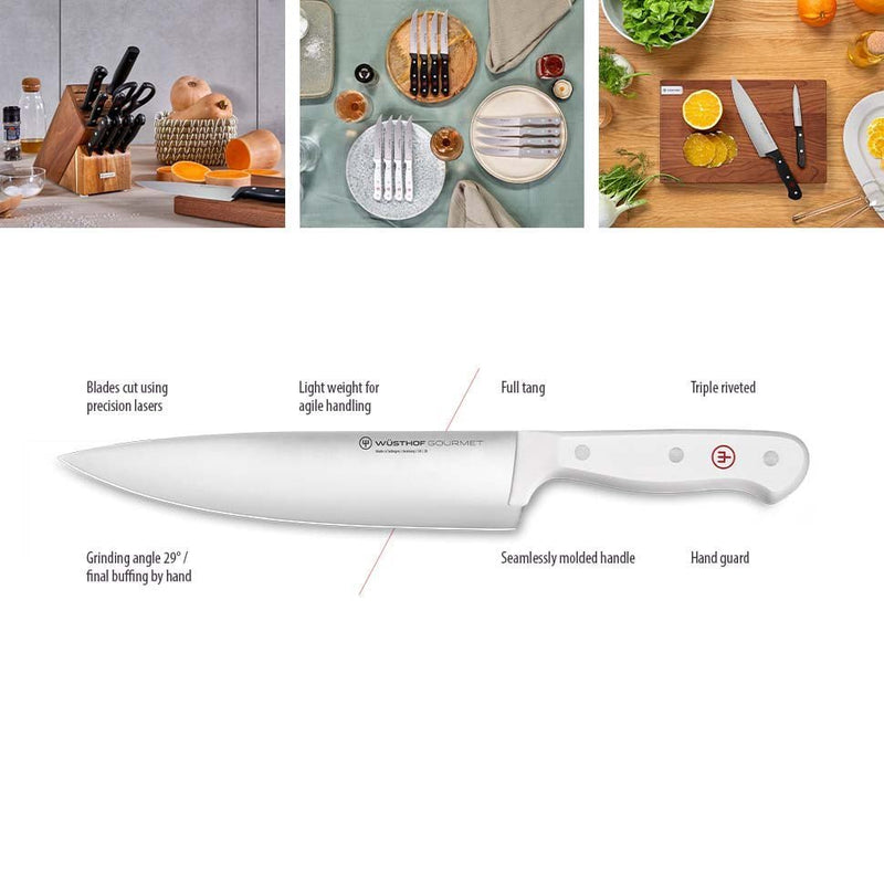 Wusthof Wusthof Gourmet White 7" Santoku - Hollow Edge