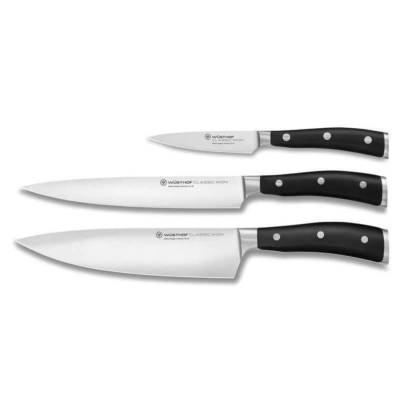 Wusthof Wusthof Classic Ikon Black Knife Set - 3 Piece   