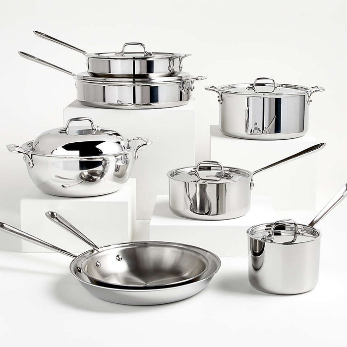 All-Clad D3 Stainless Cookware Set -14 Piece - Kitchen Smart
