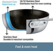 All-Clad All-Clad D3 Stainless Nonstick 8" & 10" Fry Pans - Set of 2   