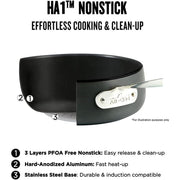 All-Clad All-Clad HA1 Nonstick 4qt Sauteuse Pan with Lid + Trivet and Serving Spoon   
