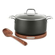 All-Clad All-Clad HA1 Nonstick 6qt Round Dutch Oven with Acacia Trivet and Spoon   