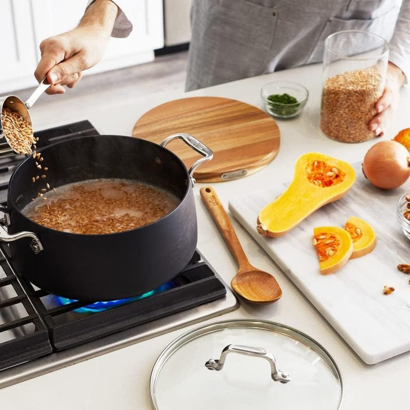 All-Clad All-Clad HA1 Nonstick 6qt Round Dutch Oven with Acacia Trivet and Spoon   
