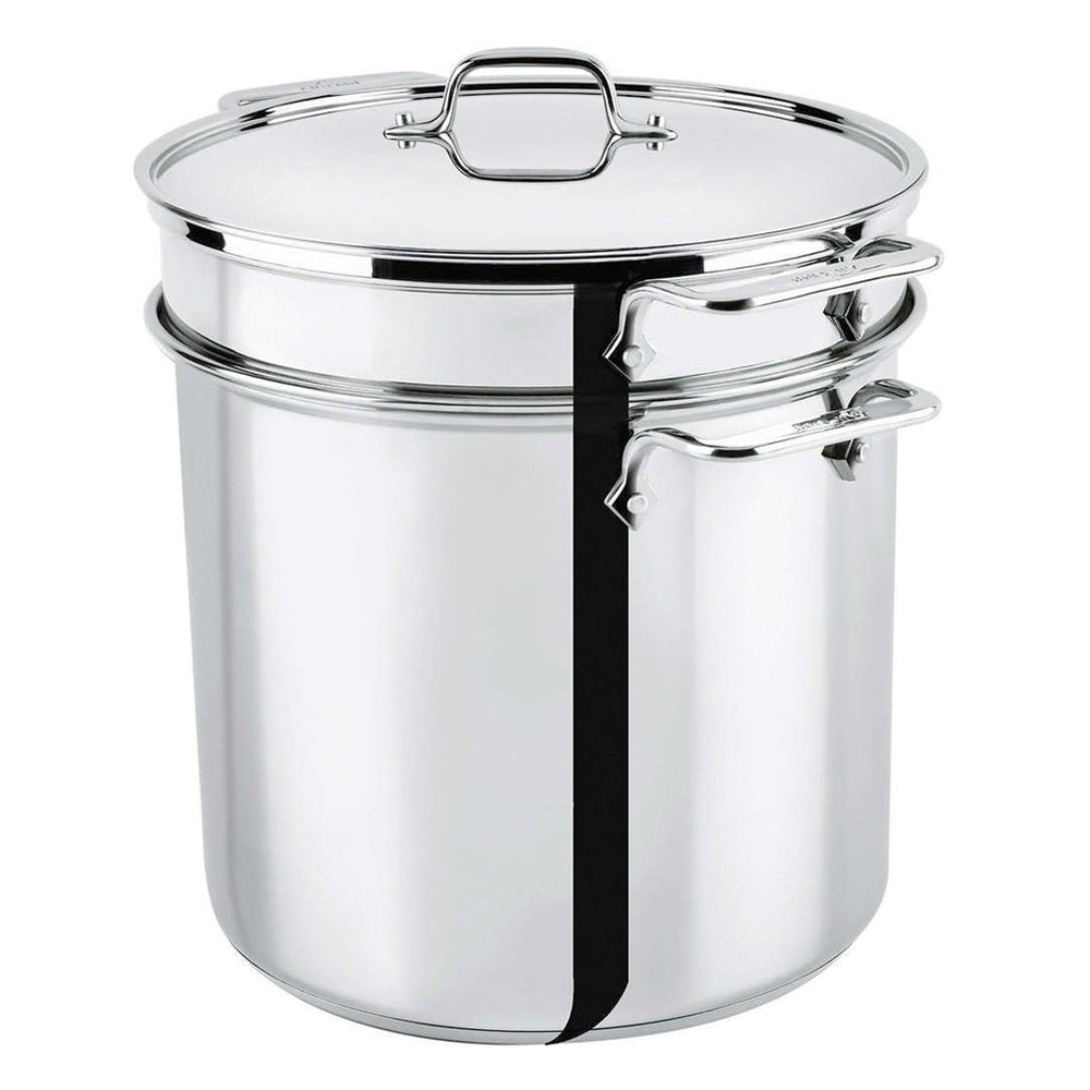All-Clad Stainless 16 QT (15L) Stockpot with Insert - Kitchen Smart