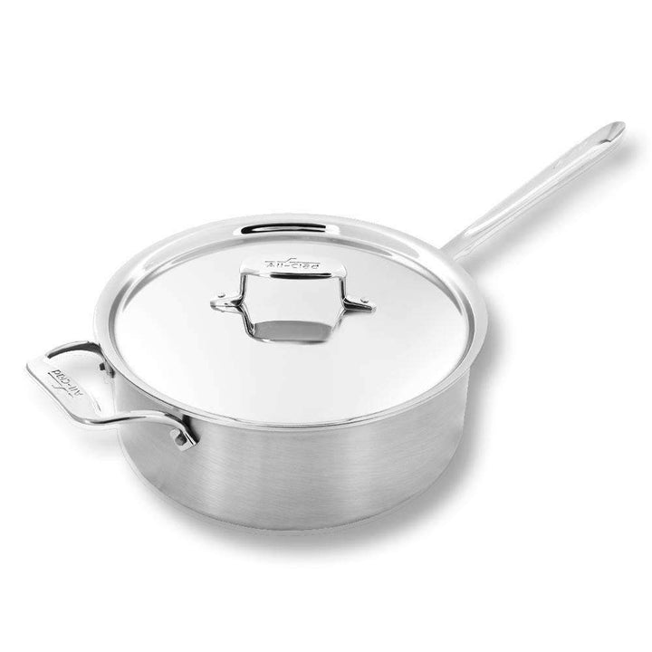 All-Clad Stainless D5 Brushed 6 QT (5.5L) Deep Sauté Pan with Lid - Kitchen Smart