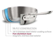 All-Clad All-Clad D3 Stainless 2 QT (2L) Saucier   