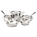 All-Clad D3 Stainless Steel Cookware Set - 10 Piece Cookware Sets All-Clad   
