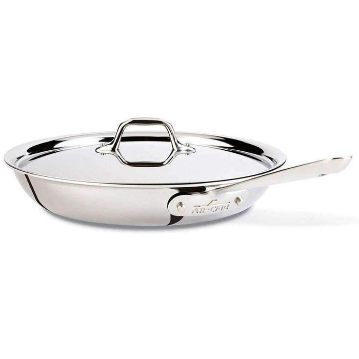 All-Clad D3 Stainless Steel Fry Pan With Lid Fry Pans and Skillets All-Clad 10" (26cm) with Lid  