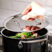 All-Clad All-Clad FusionTec Ceramic 7 QT (6.7L) Stockpot with Lid - Onyx Black   