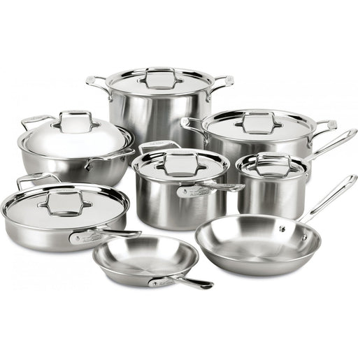 All-Clad Stainless D5 Brushed - 14 Piece Cookware Set - Kitchen Smart