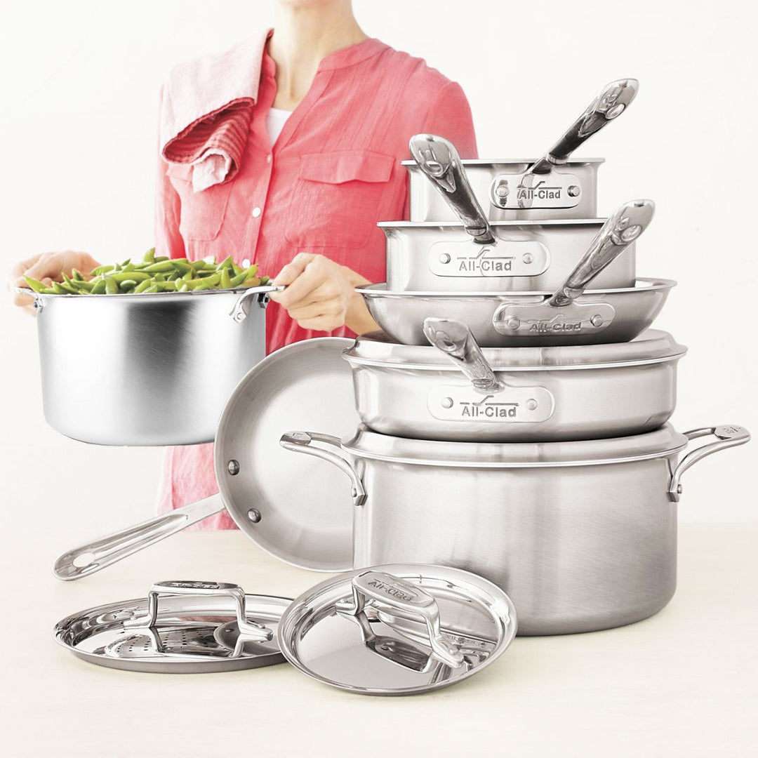 All-Clad Stainless D5 Brushed Cookware Set - 10 Piece - Kitchen Smart