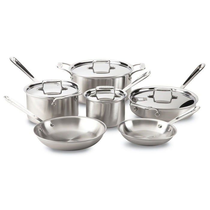 All-Clad Stainless D5 Brushed Cookware Set - 10 Piece Cookware Sets All-Clad   
