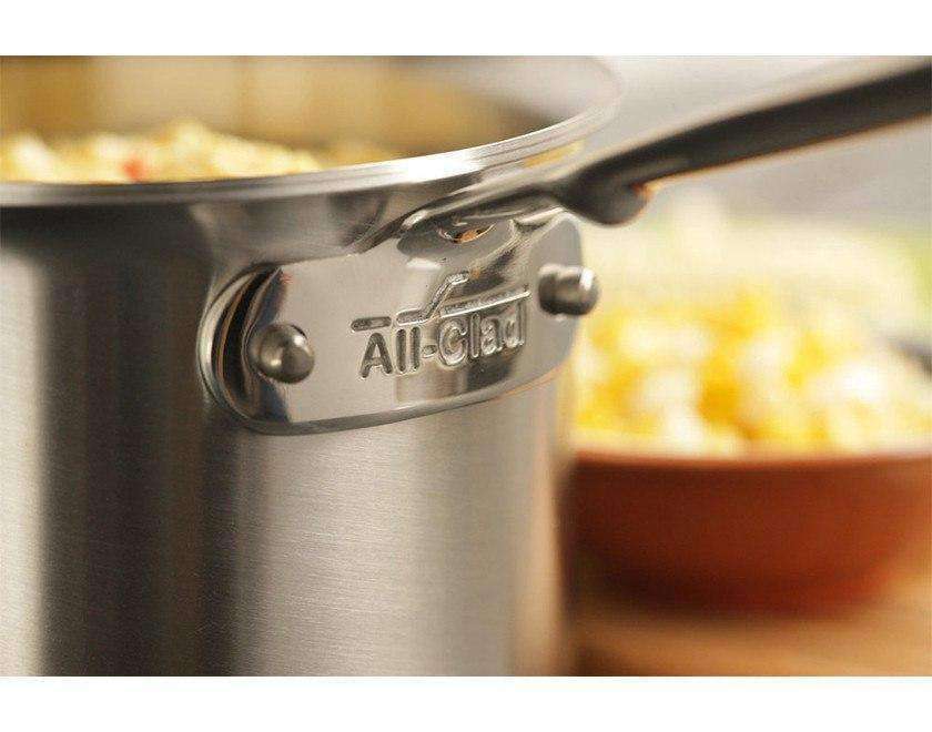All-Clad Stainless D5 Brushed Saucepan with Lid - Kitchen Smart