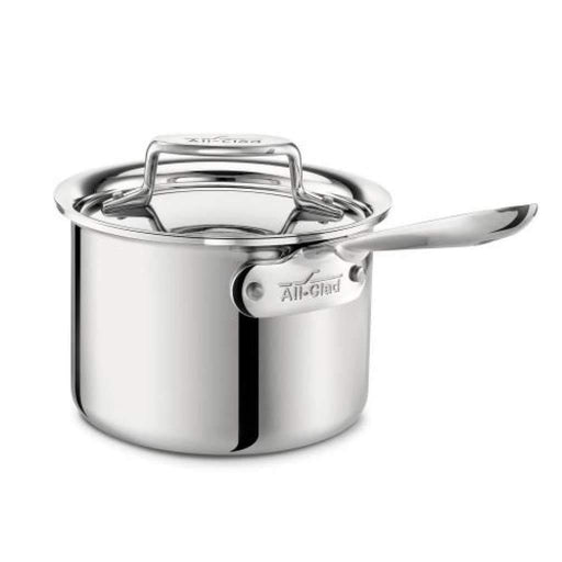 All-Clad Stainless D5 Polished Saucepan with Lid - Kitchen Smart